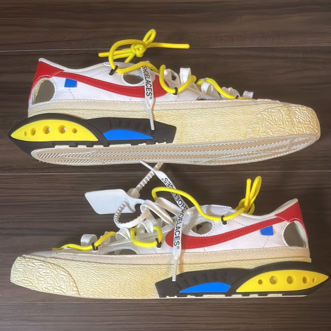 Off-White × Nike Blazer Low "White and University Red"