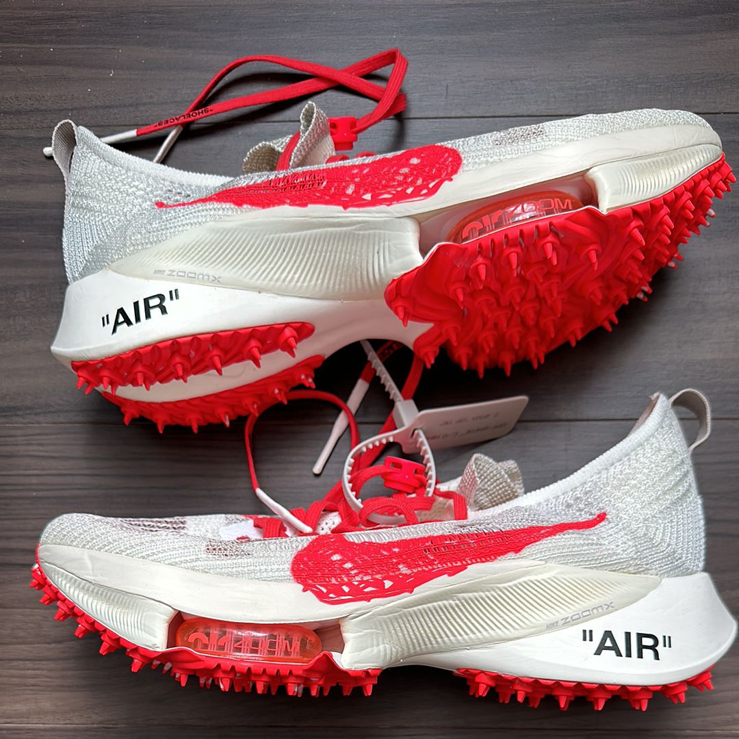 Off-White × Nike Air Zoom Tempo Next% Flyknit "Solar Red"