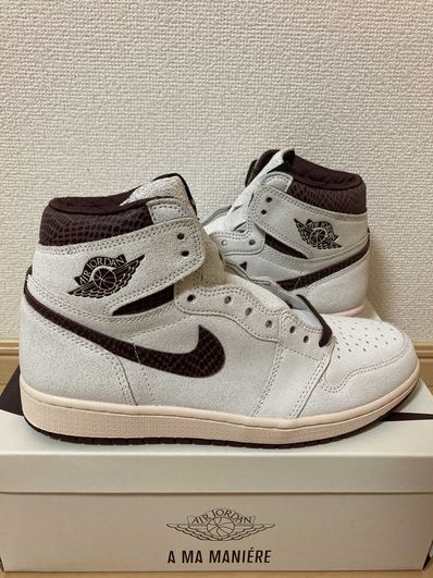 A Ma Maniere × Nike Air Jordan 1 Retro High OG "Sail and Burgundy"