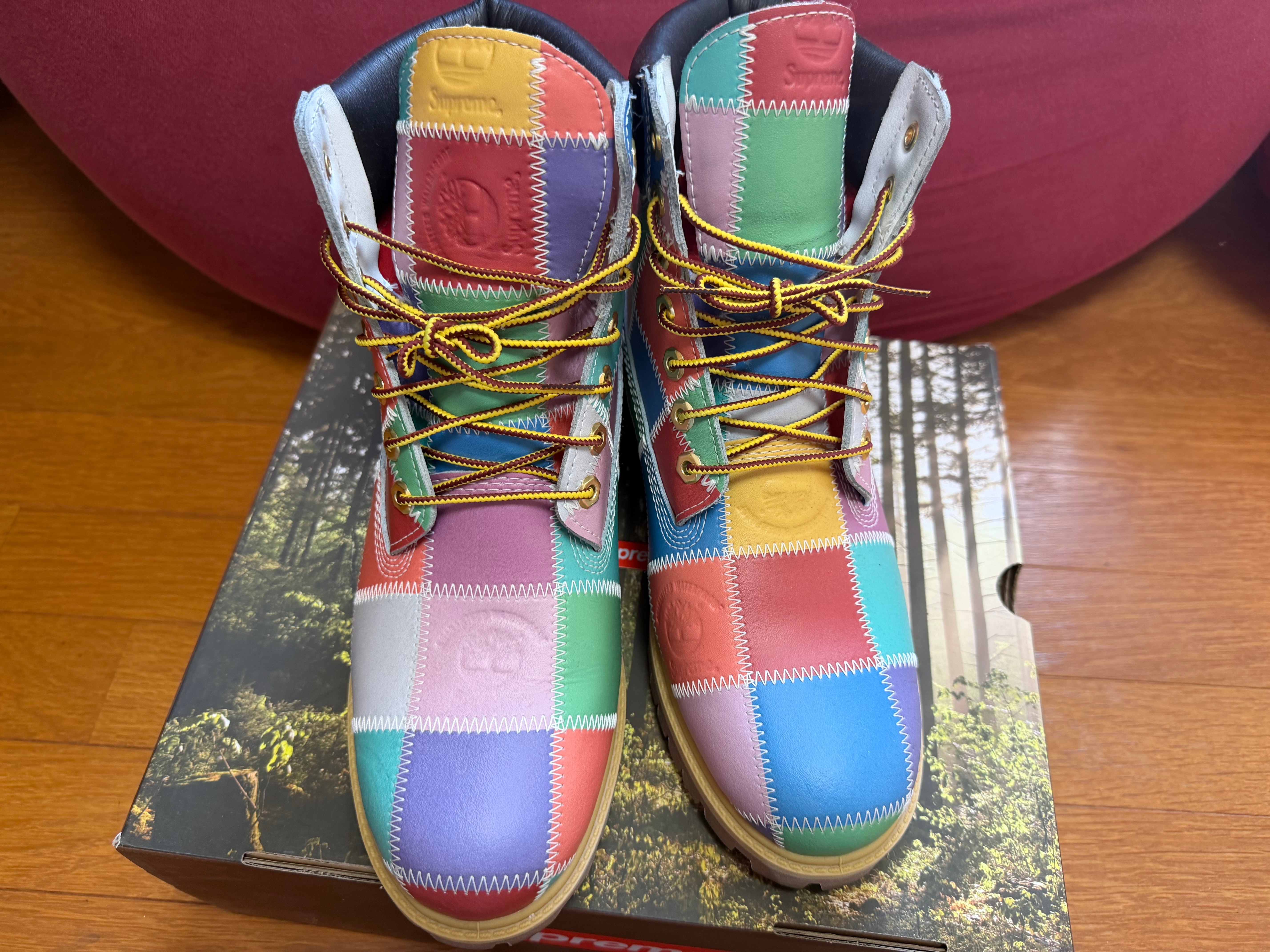 Supreme × Timberland Patchwork 6 Inch Premium Boot "Multicolor"