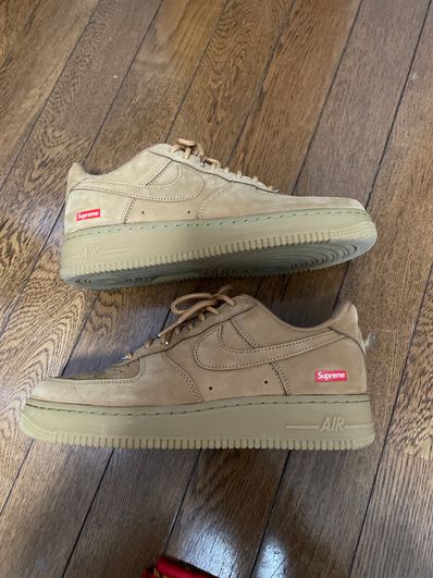 Supreme × Nike Air Force 1 Low "Flax/Wheat"
