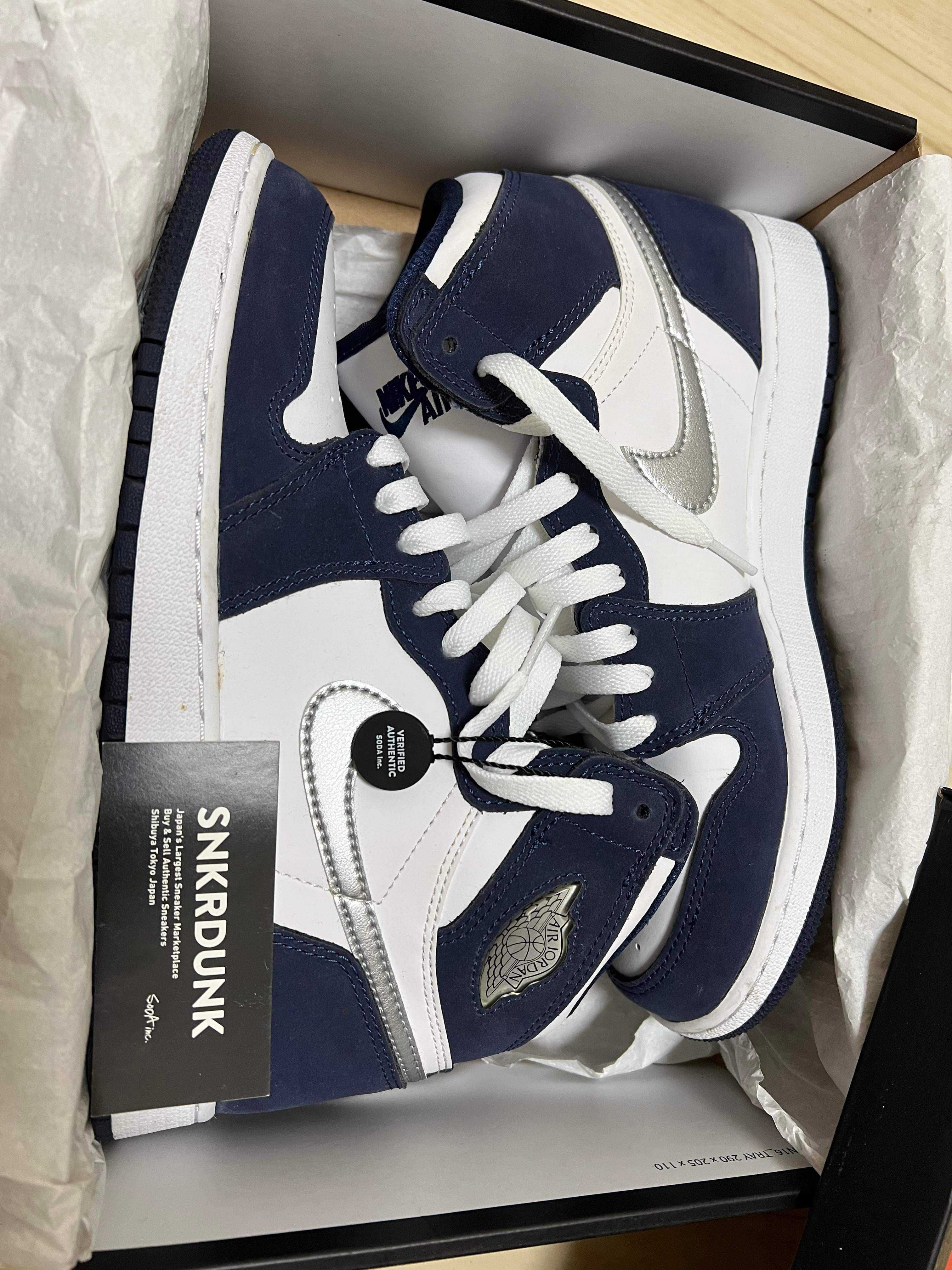 Nike GS Air Jordan 1 High OG CO.JP "Midnight Navy" (2020)(ブリーフケースなし)