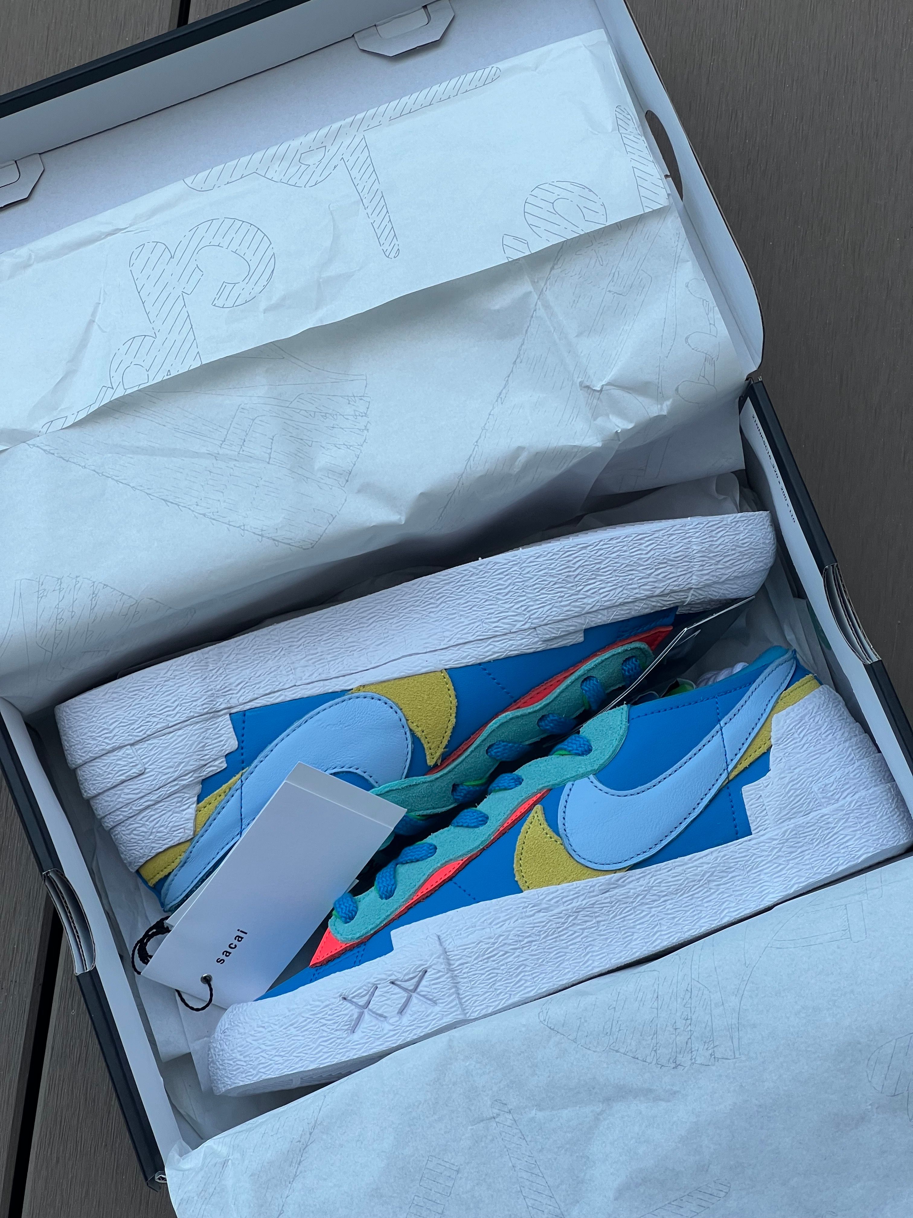 KAWS × sacai × Nike Blazer Low "Neptune Blue"