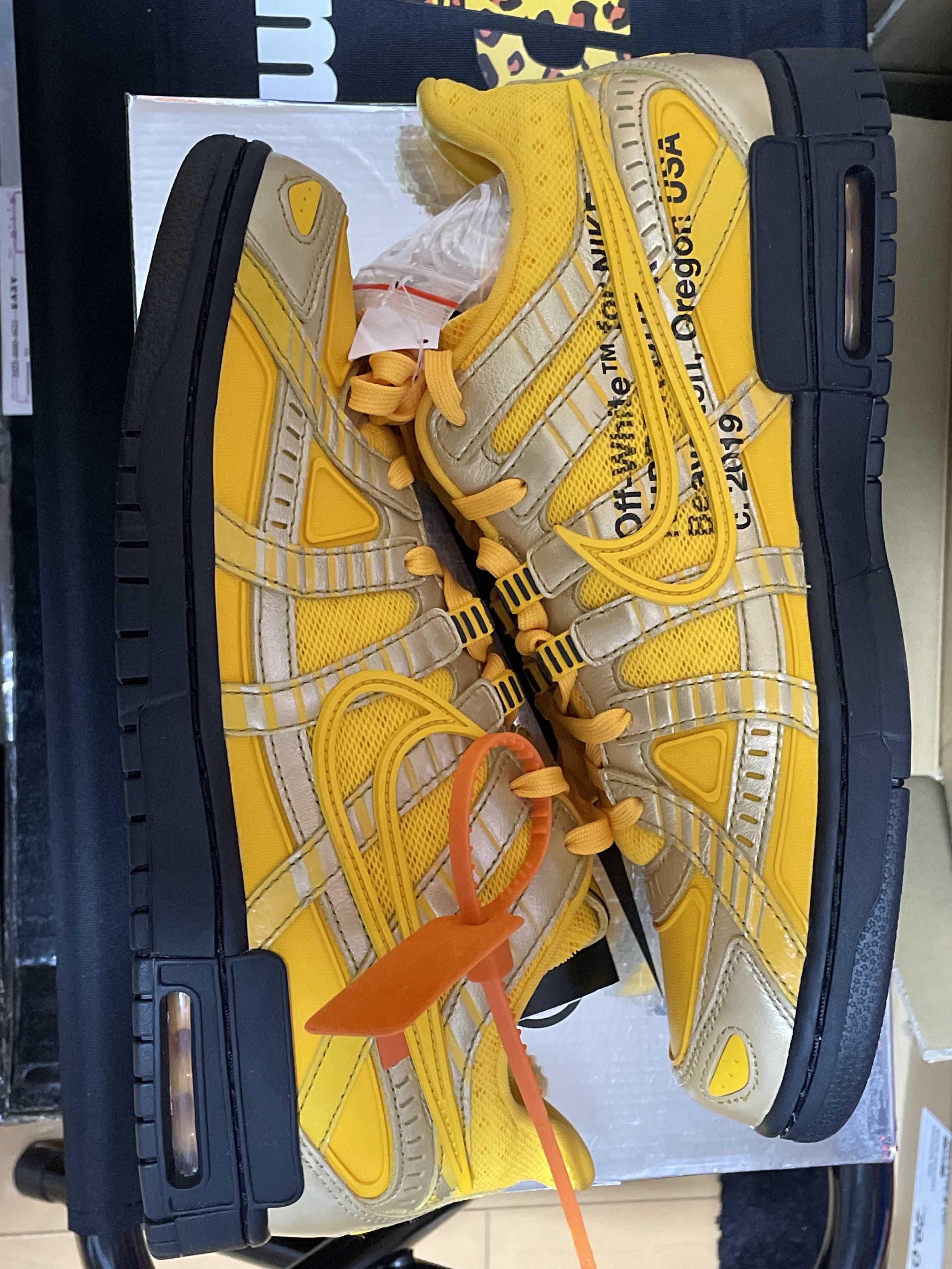 Off-White × Nike Air Rubber Dunk "University Gold"
