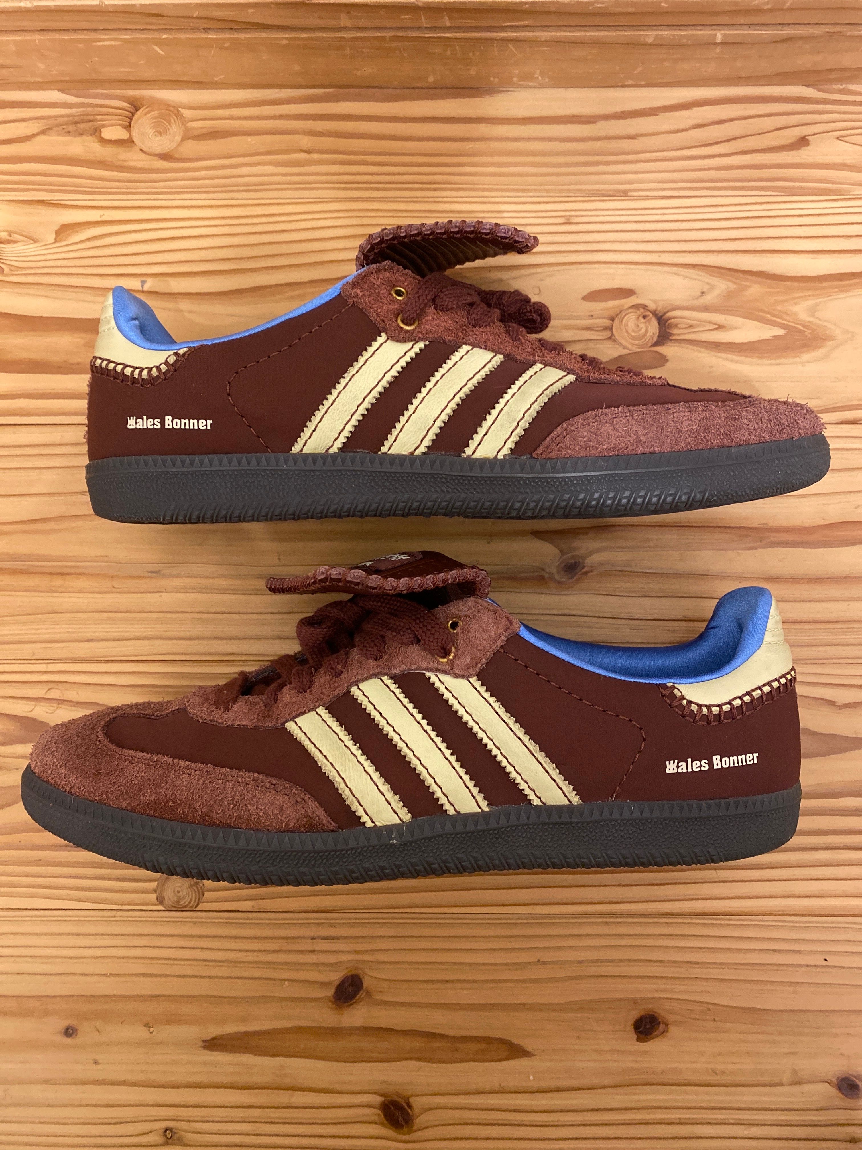 Wales Bonner × adidas Samba Nylon Low "Fox Brown/Sandy Beige/Lucky Blue"