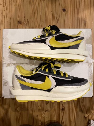 UNDERCOVER × sacai × Nike LD Waffle "Black/Sail-Dark Grey-Bright Citron"