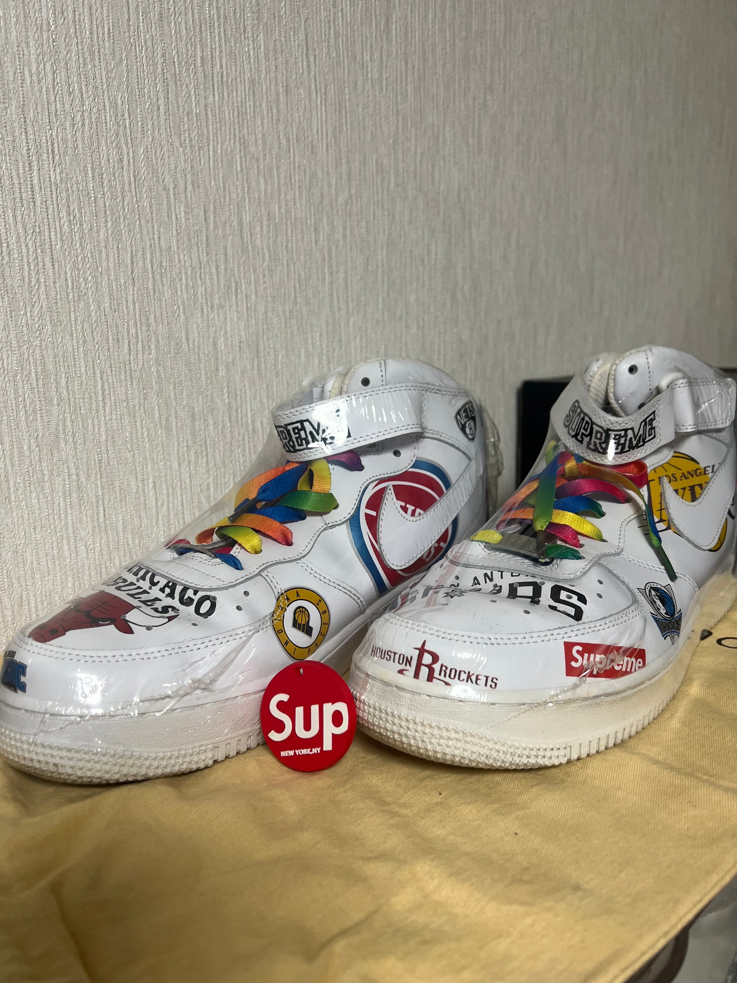 Supreme × NBA × Nike Air Force 1 Mid '07 "White"