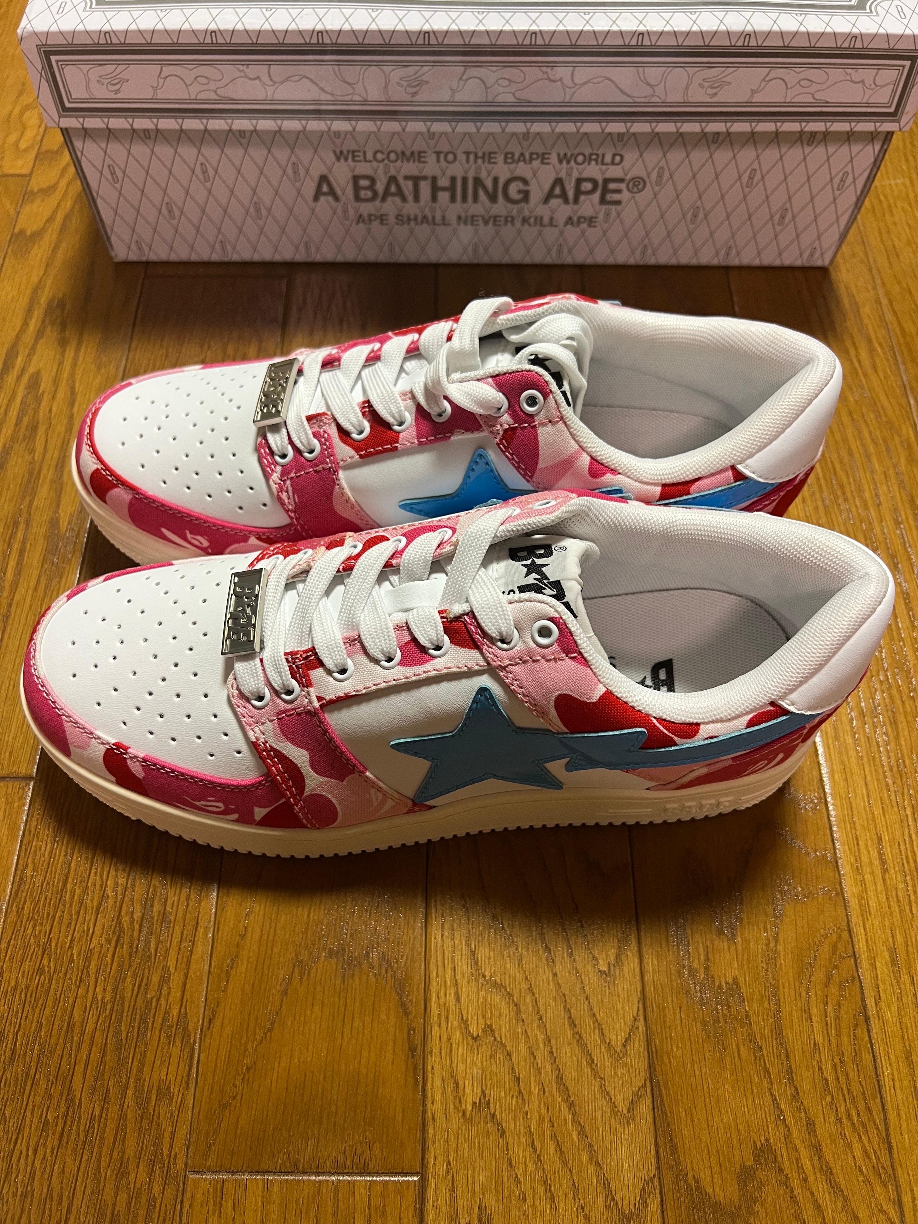 A BATHING APE BAPE STA Low "Pink Camo/Blue"