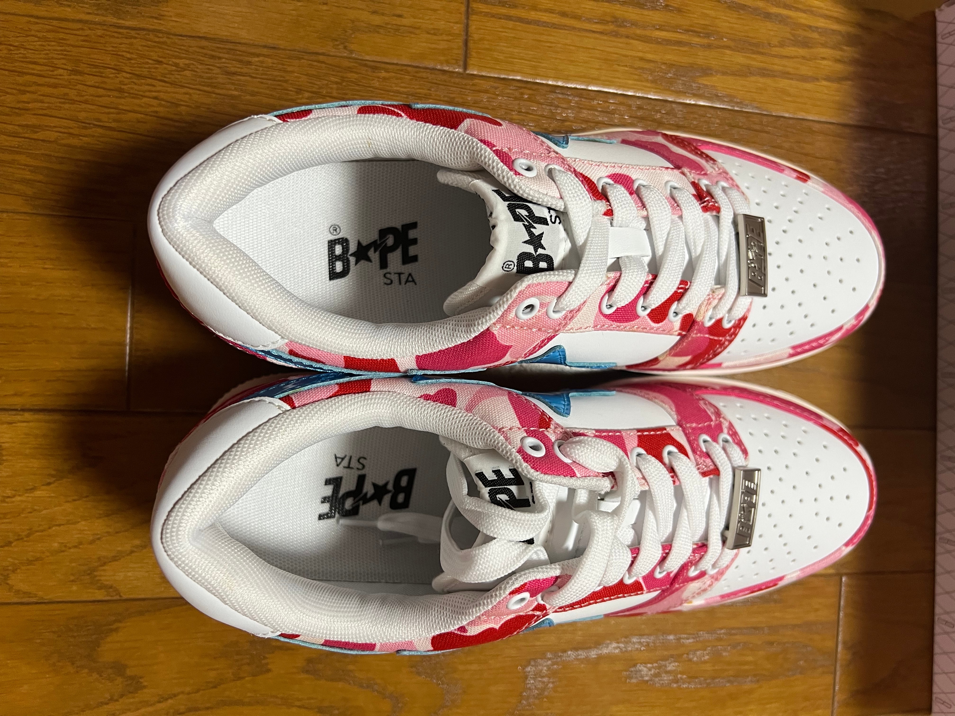 A BATHING APE BAPE STA Low "Pink Camo/Blue"