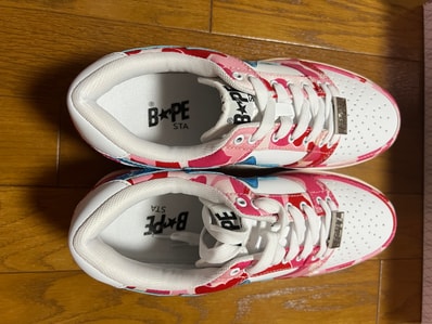 A BATHING APE BAPE STA Low "Pink Camo/Blue"