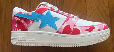 A BATHING APE BAPE STA Low "Pink Camo/Blue"