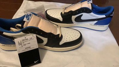 Travis Scott × fragment design × Nike Air Jordan 1 Low OG SP "Military Blue"