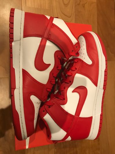 Nike Dunk High "Championship White and Red"