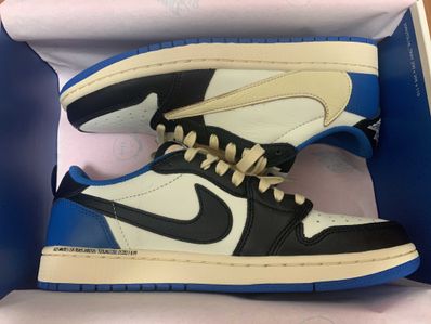 Travis Scott × fragment design × Nike Air Jordan 1 Low OG SP "Military Blue"
