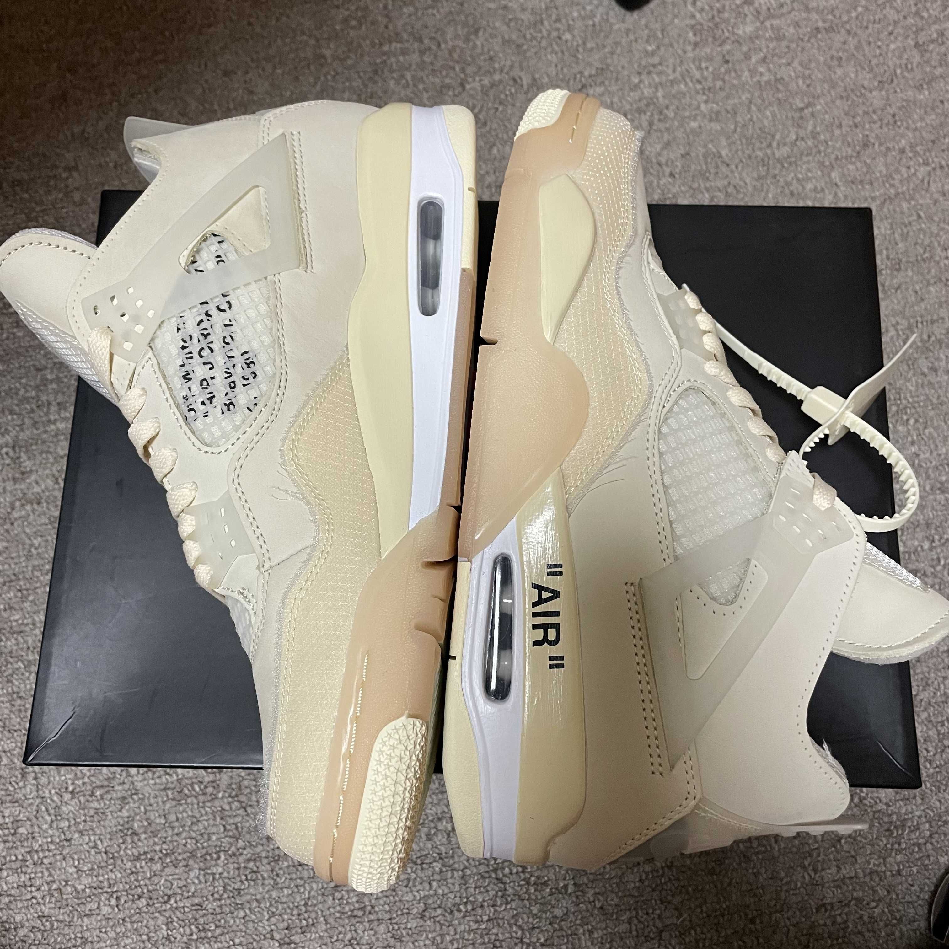 Off-White × Nike Women's Air Jordan 4 SP "Sail"