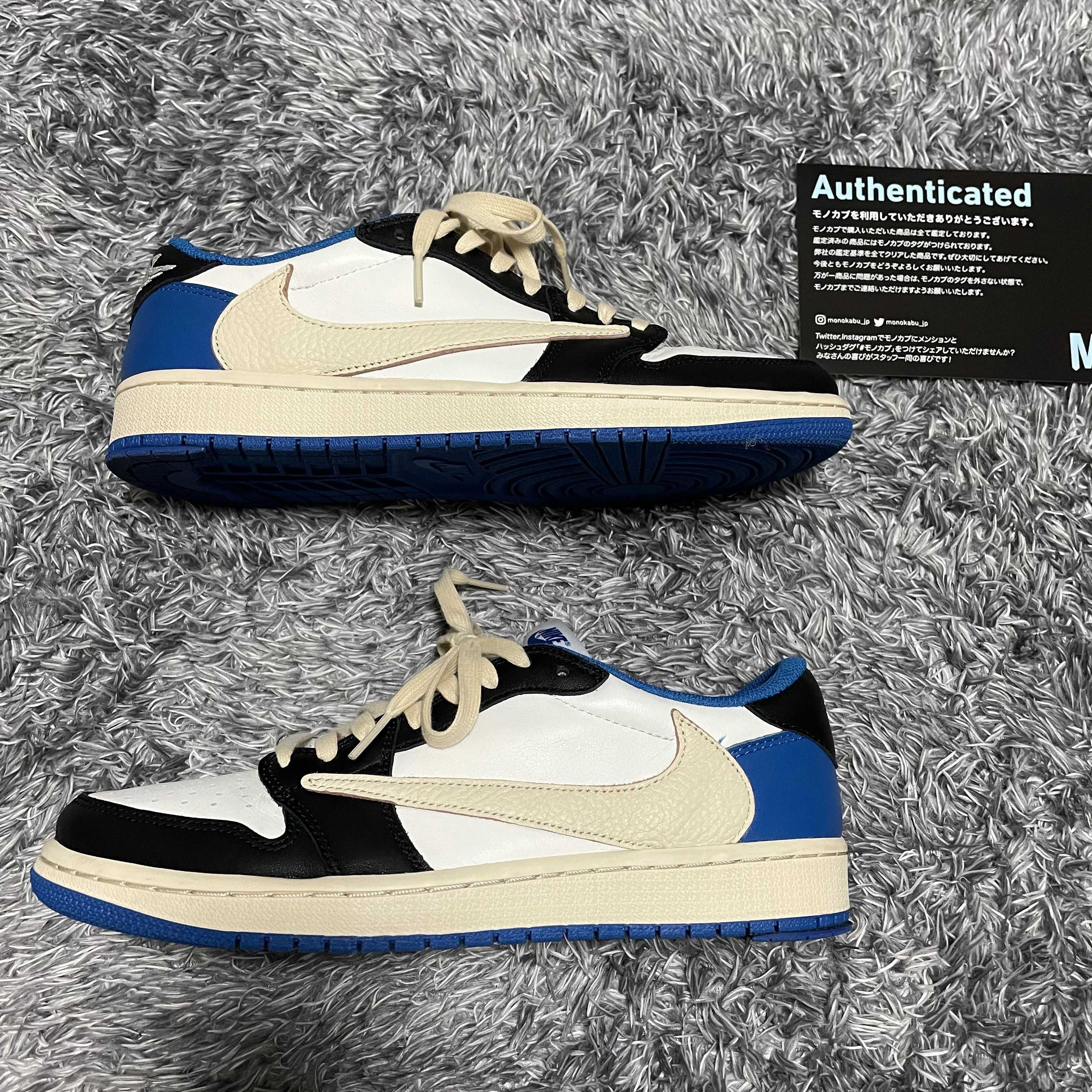Travis Scott × fragment design × Nike Air Jordan 1 Low OG SP "Military Blue"