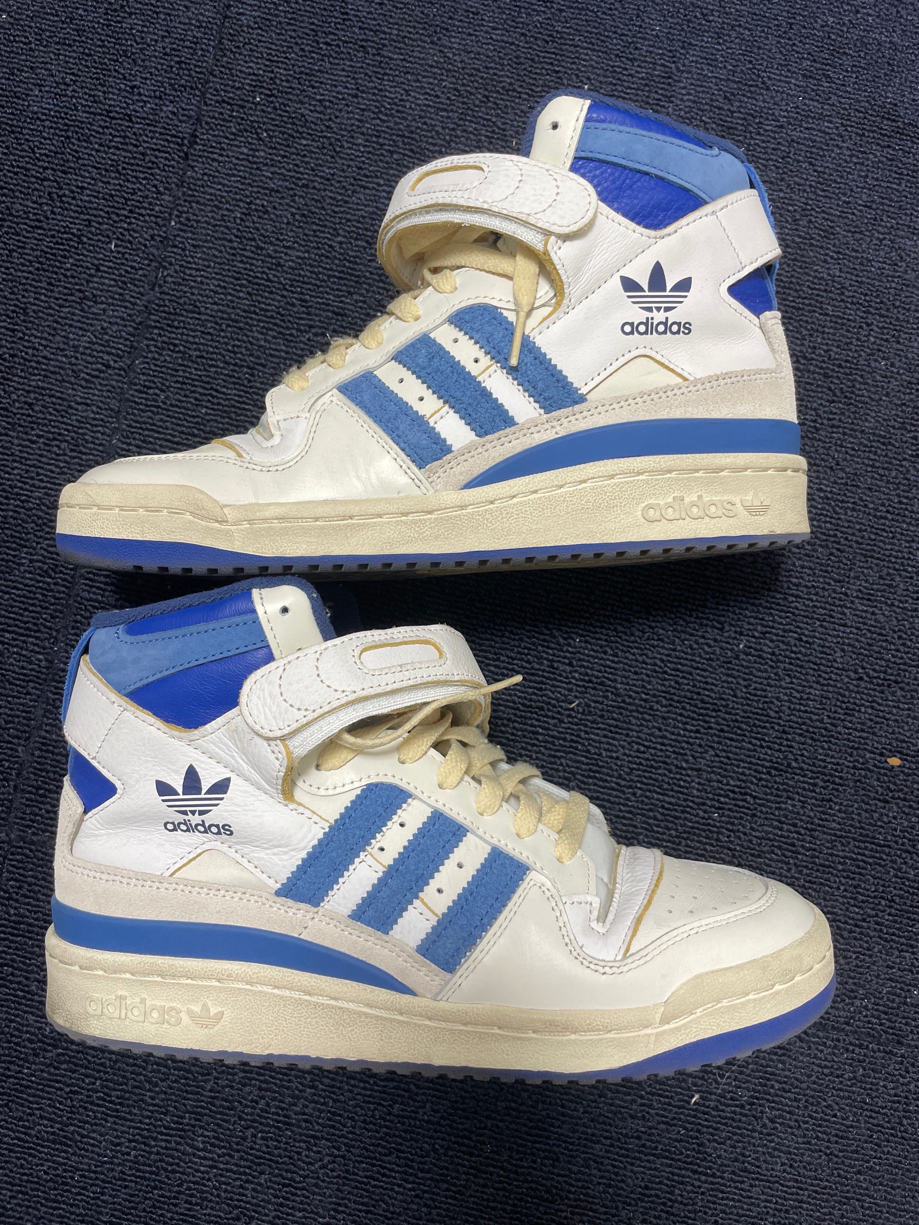 adidas Forum 84 High Blue Thread "Off White-Bright Blue/Footwear White"