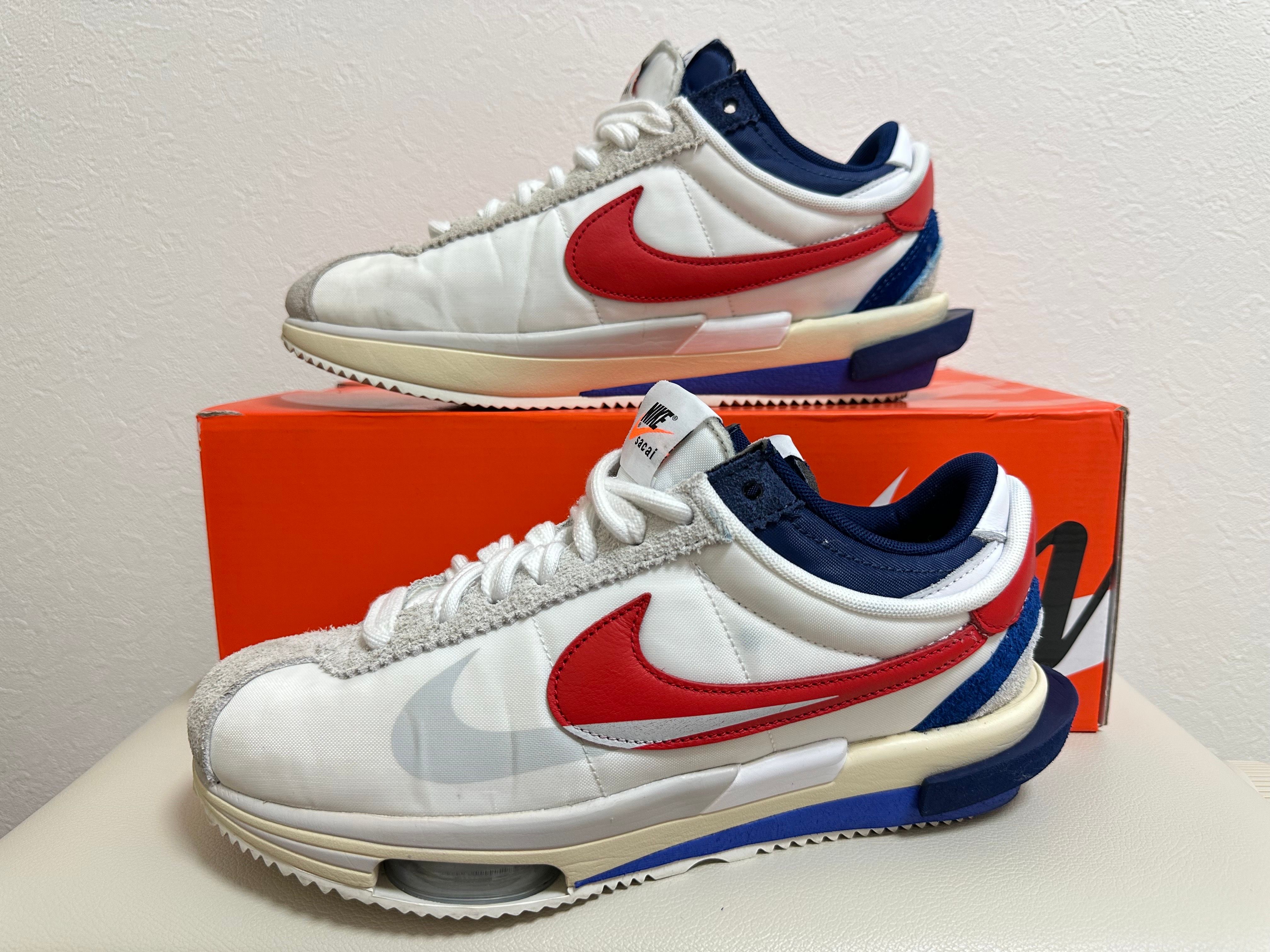 sacai × Nike Zoom Cortez "White and University Red"