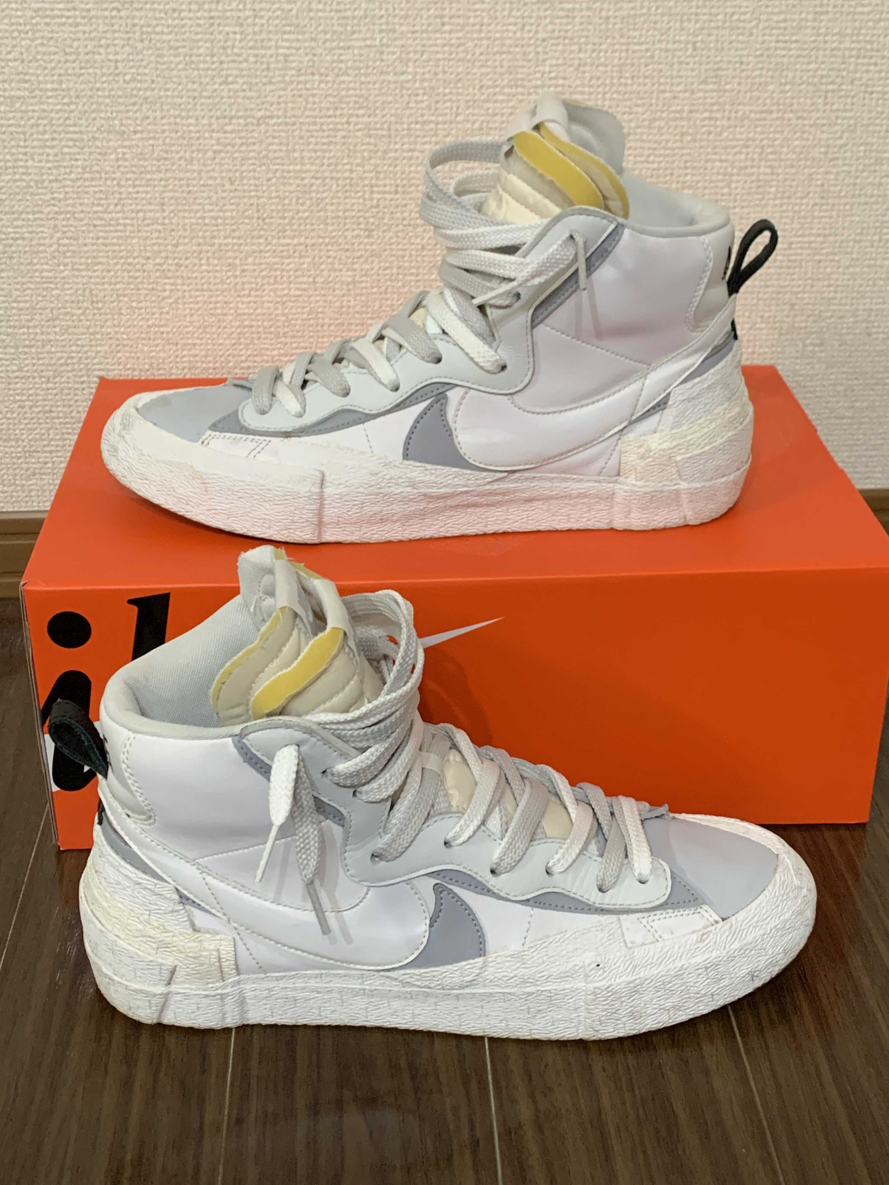 sacai × NIKE BLAZER MID "WHITE/WOLF GREY"