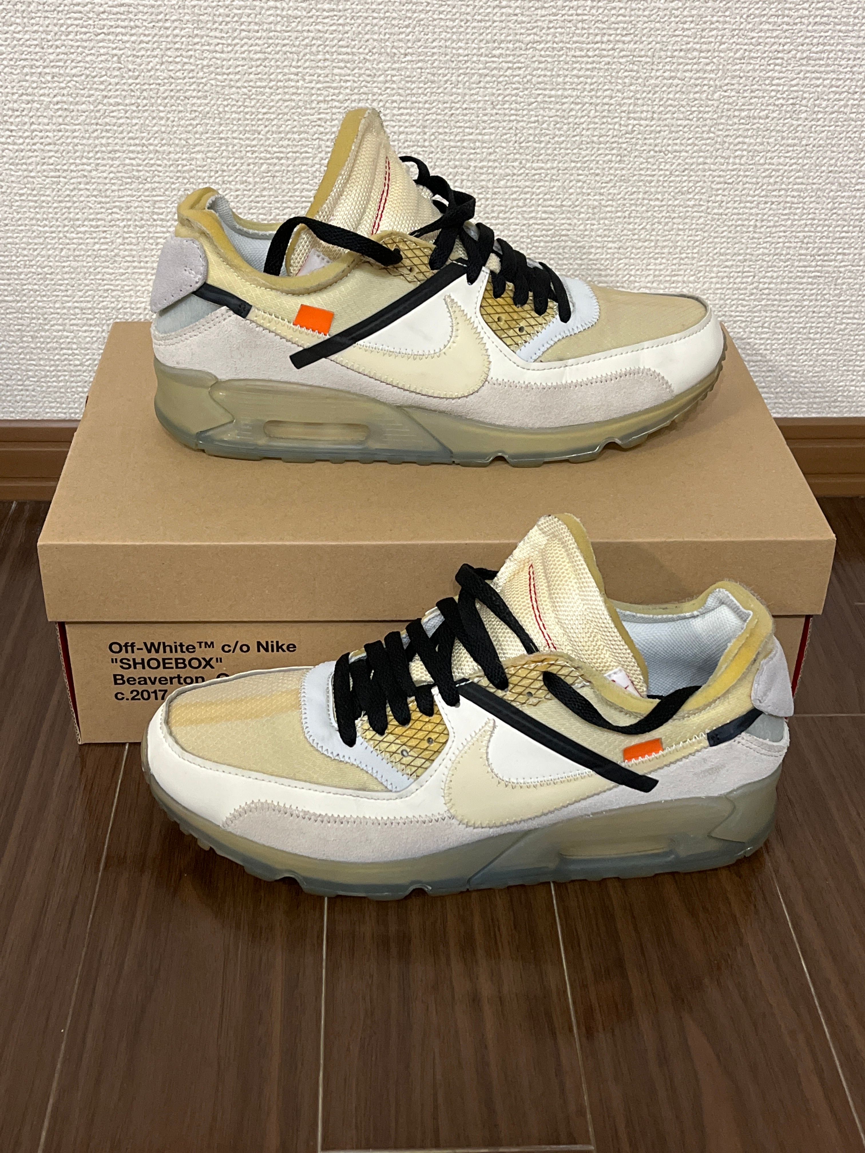 新品 Nike off-white オフホワイト エアマックス90 25cm