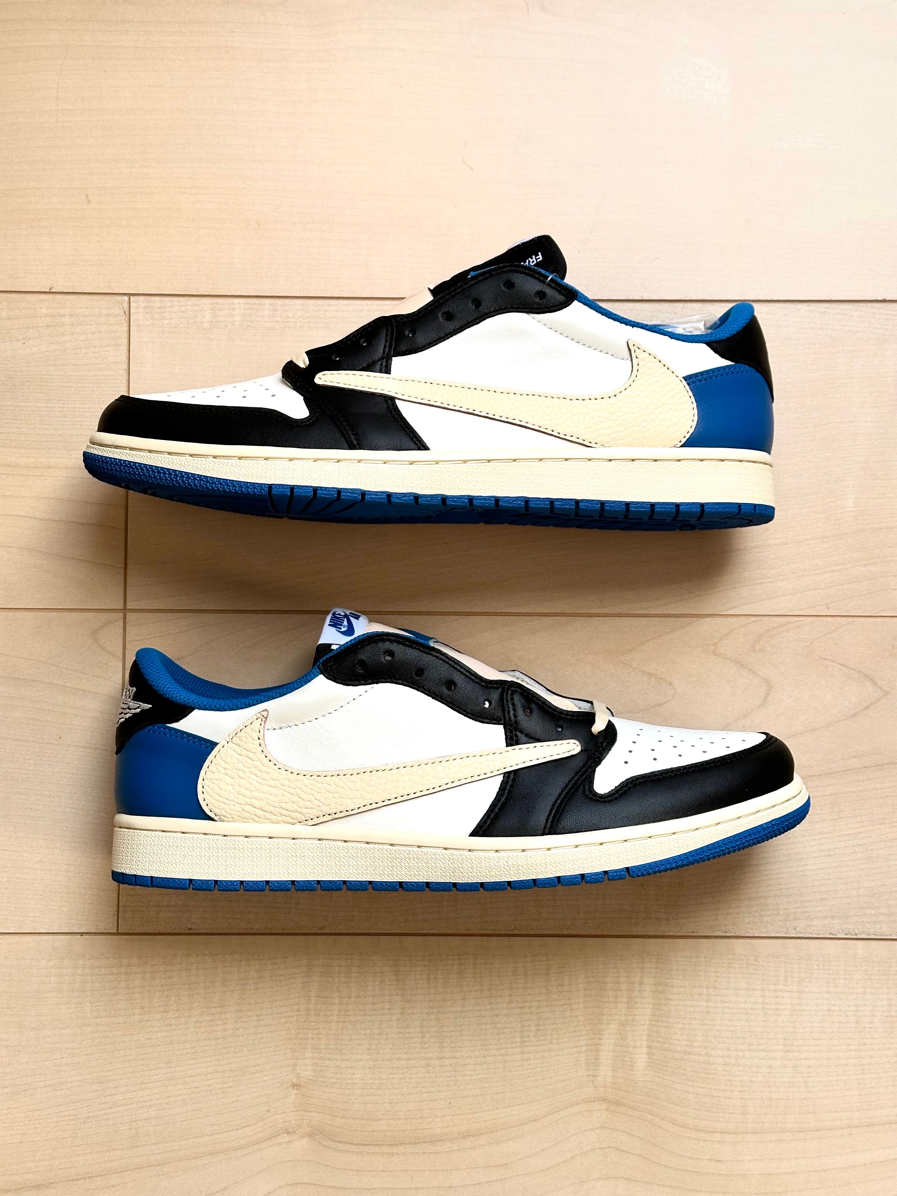 Travis Scott × fragment design × Nike Air Jordan 1 Low OG SP "Military Blue"