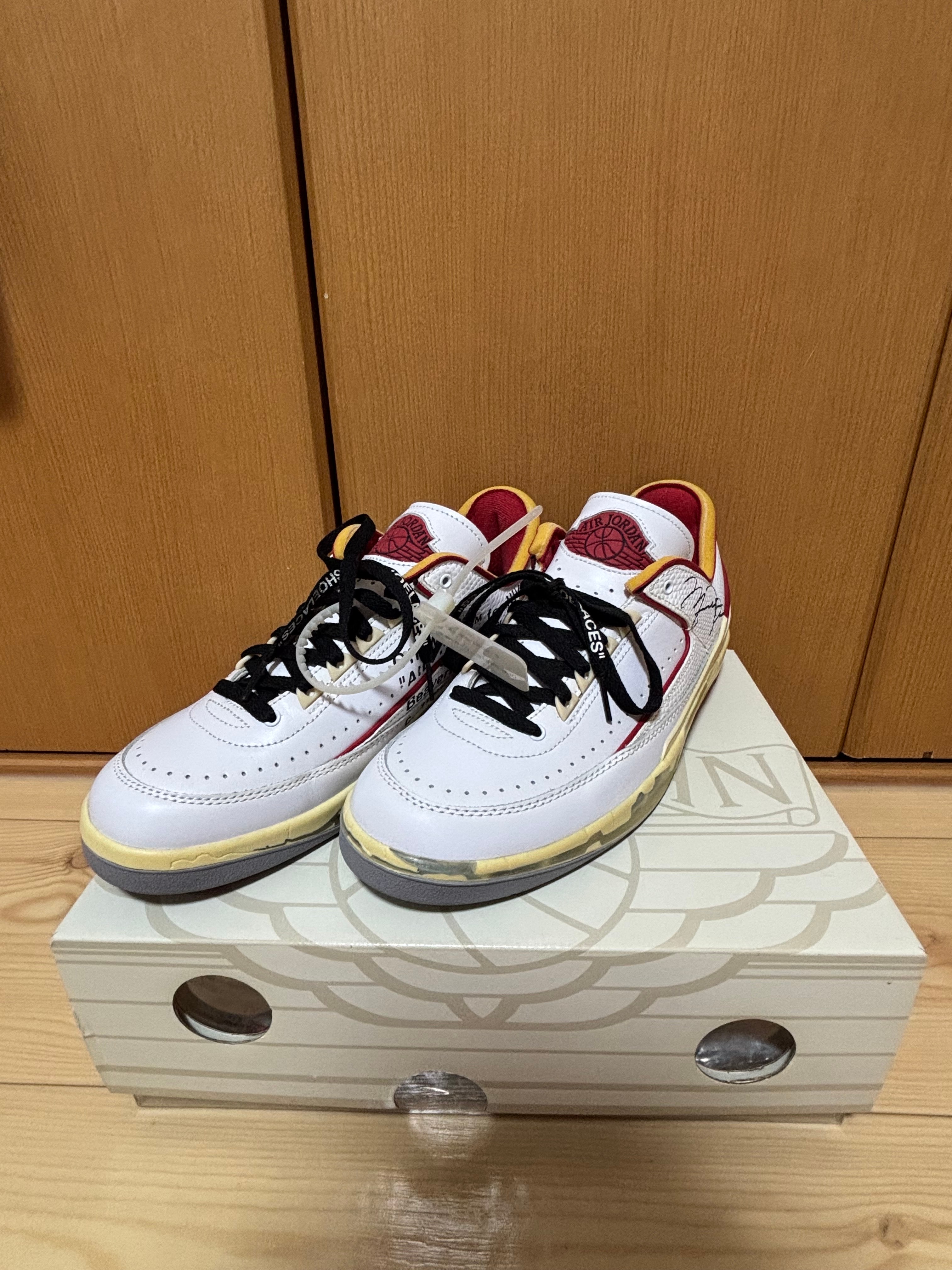Off-White × Nike Air Jordan 2 Low "White and Varsity Red"
