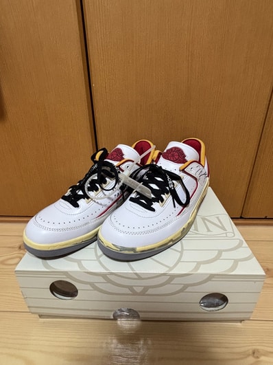 Off-White × Nike Air Jordan 2 Low "White and Varsity Red"