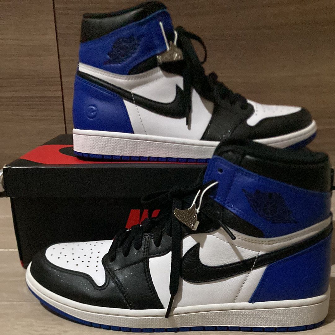 fragment design × Nike Air Jordan 1 Retro High OG "Black/Sport Royal/White"