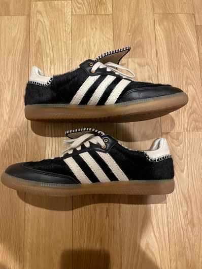 Wales Bonner × adidas Samba Pony Tonal Low "Core Black/Cream White"