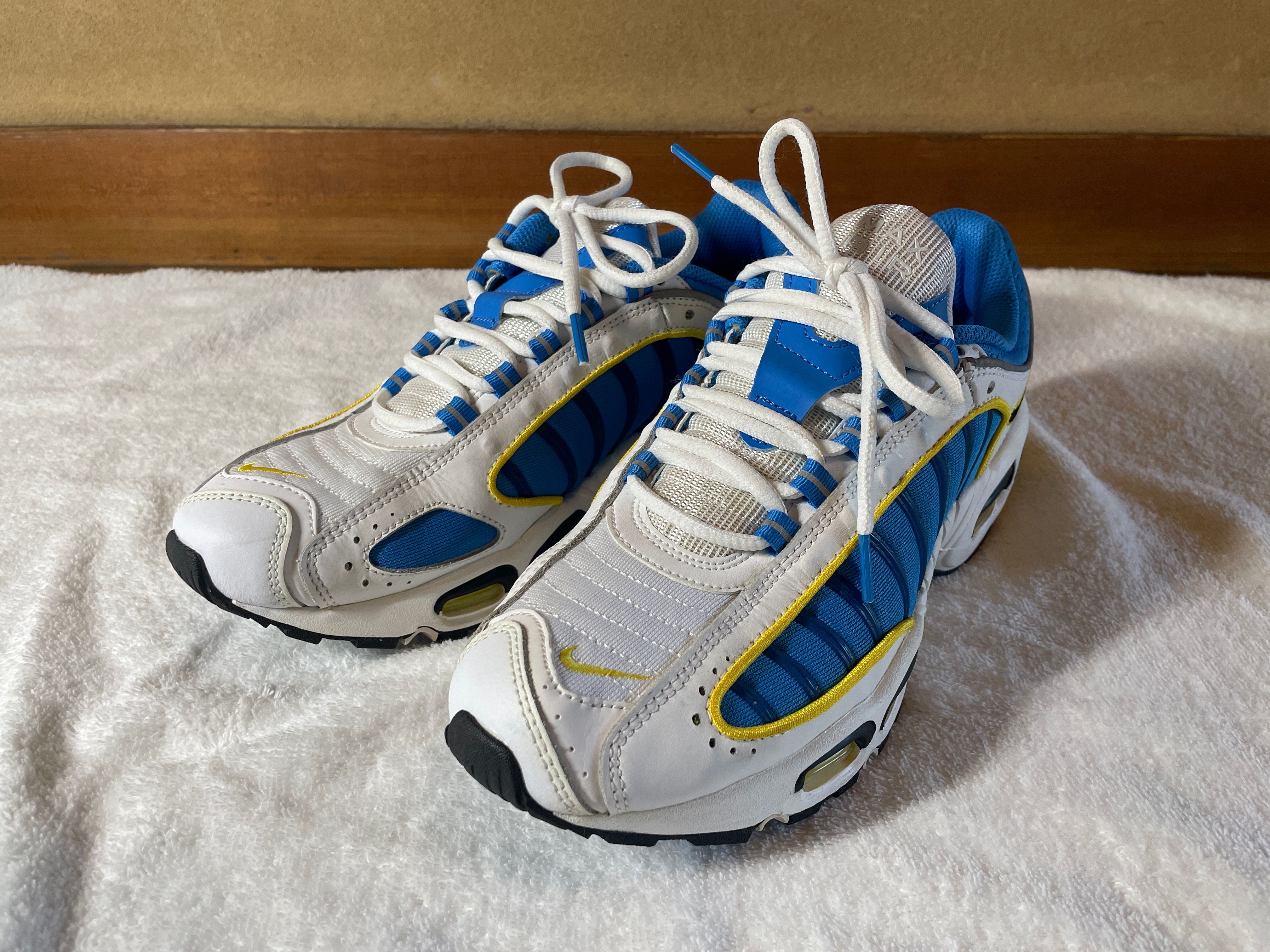 NIKE AIR MAX TAILWIND 4 WHITE BLUE YELLOW