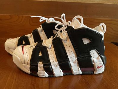 NIKE AIR MORE UPTEMPO "WHITE/BLACK/UNIVERSITY RED"(2020)
