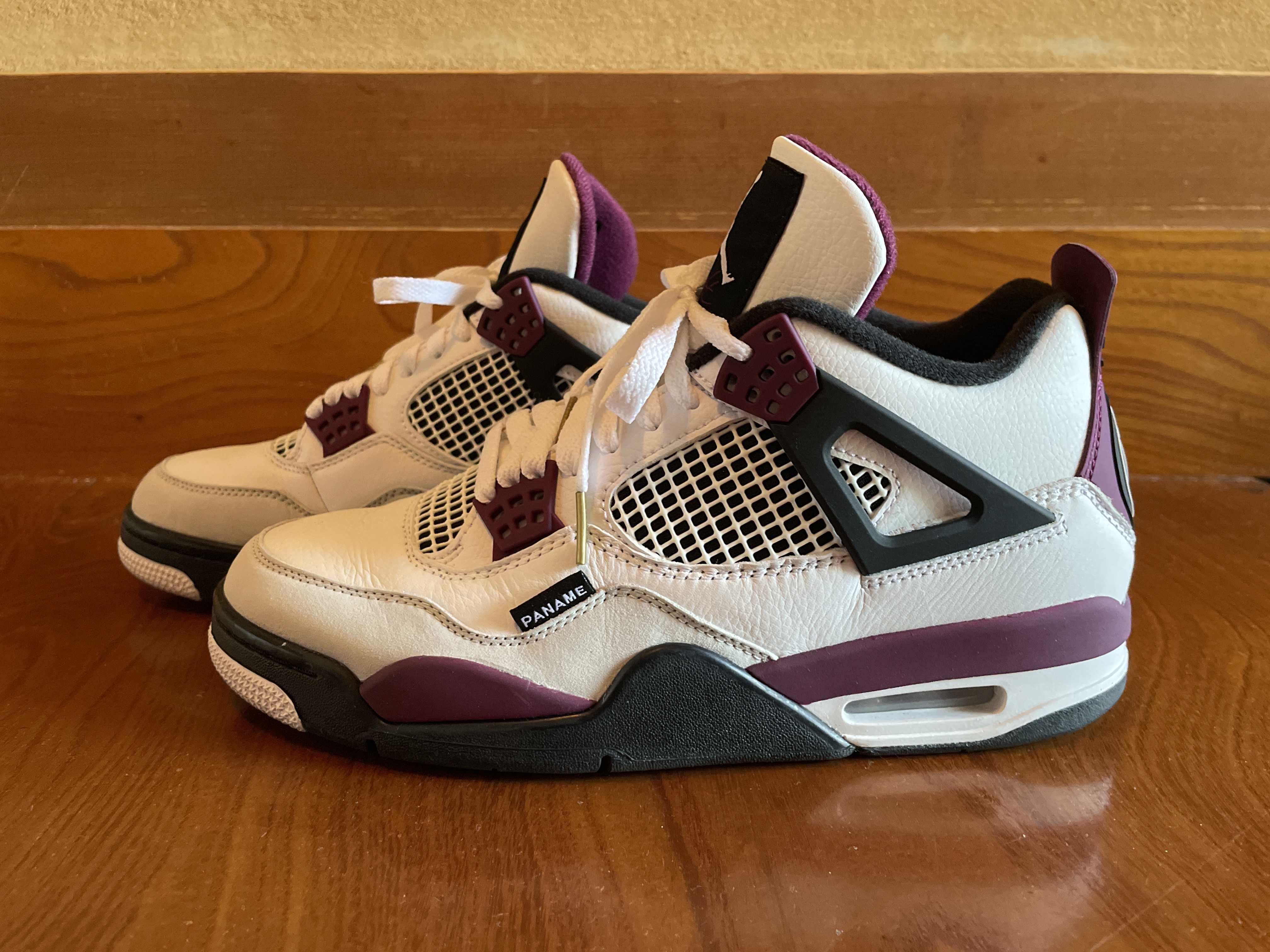 Paris Saint Germain ×Nike Air Jordan 4 Retro "White/Bordeaux/Neutral Gray"