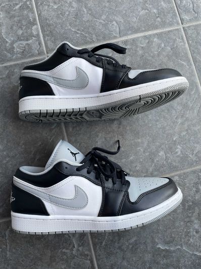 NIKE AIR JORDAN 1 LOW "BLACK/LIGHT SMOKE GREY"