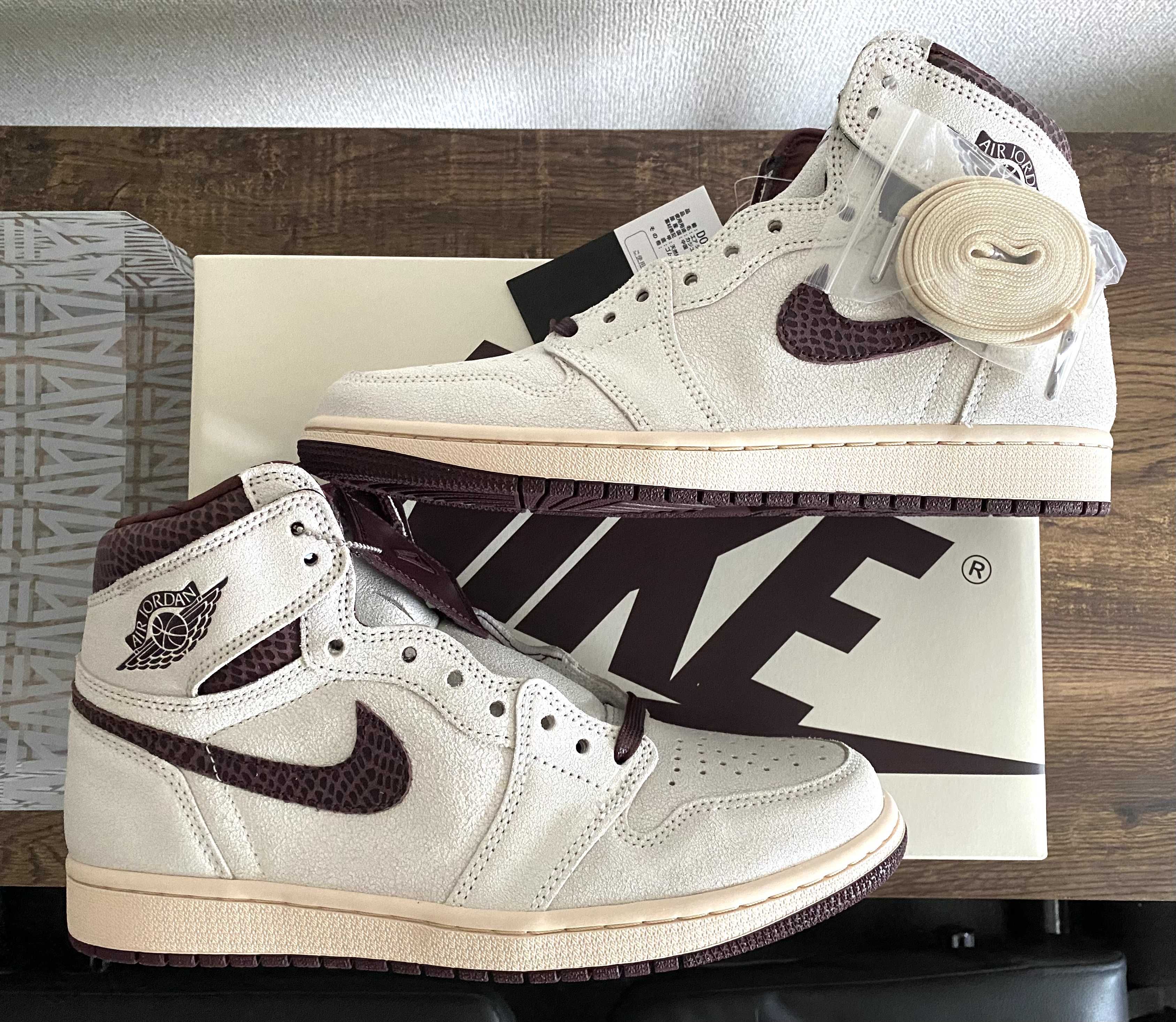 A Ma Maniere × Nike Air Jordan 1 Retro High OG "Sail and Burgundy"