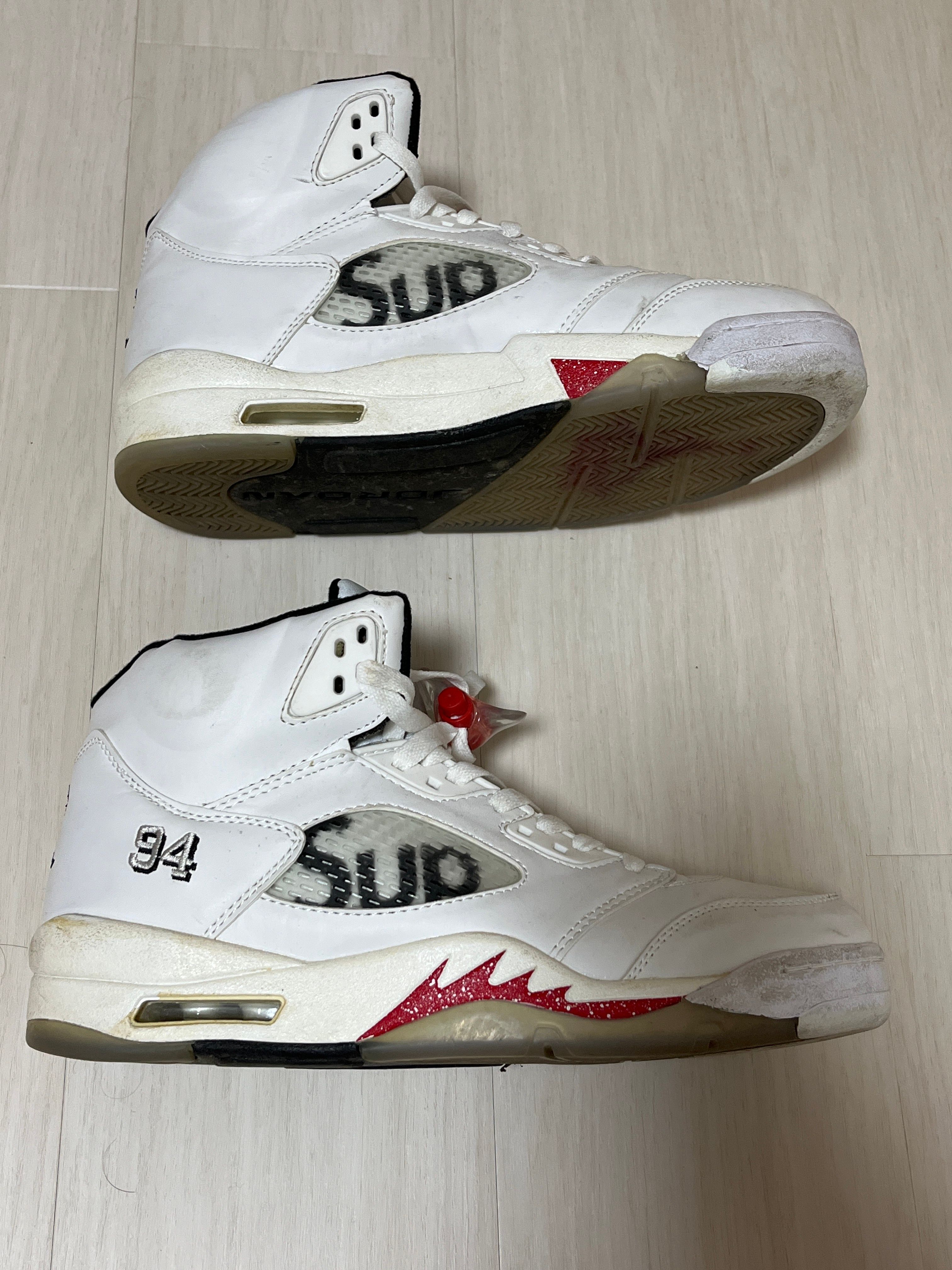 シュプリーム×エアジョーダン5レトロホワイト NIKE Air Jordan 5 Supreme White エアジョーダン5 シュプリーム (Nike