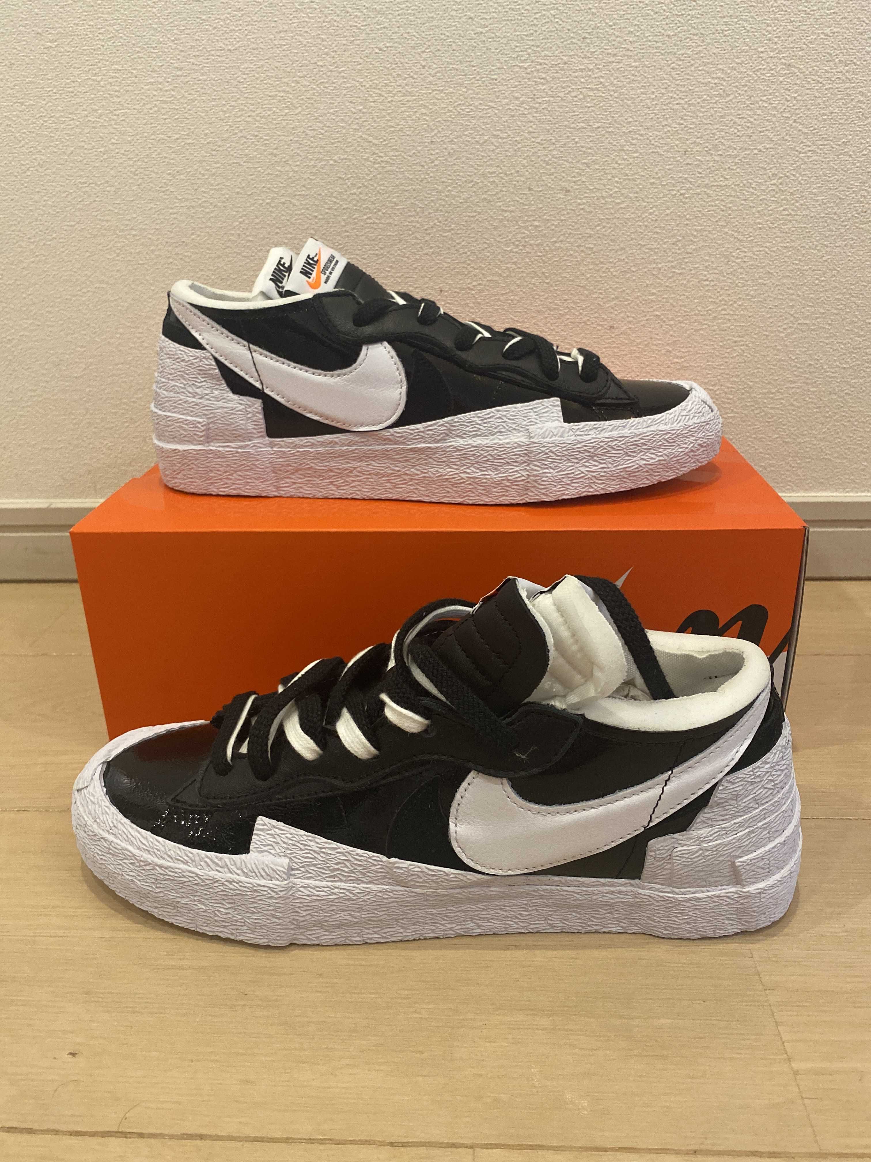 sacai × Nike Blazer Low "Black Patent Leather"
