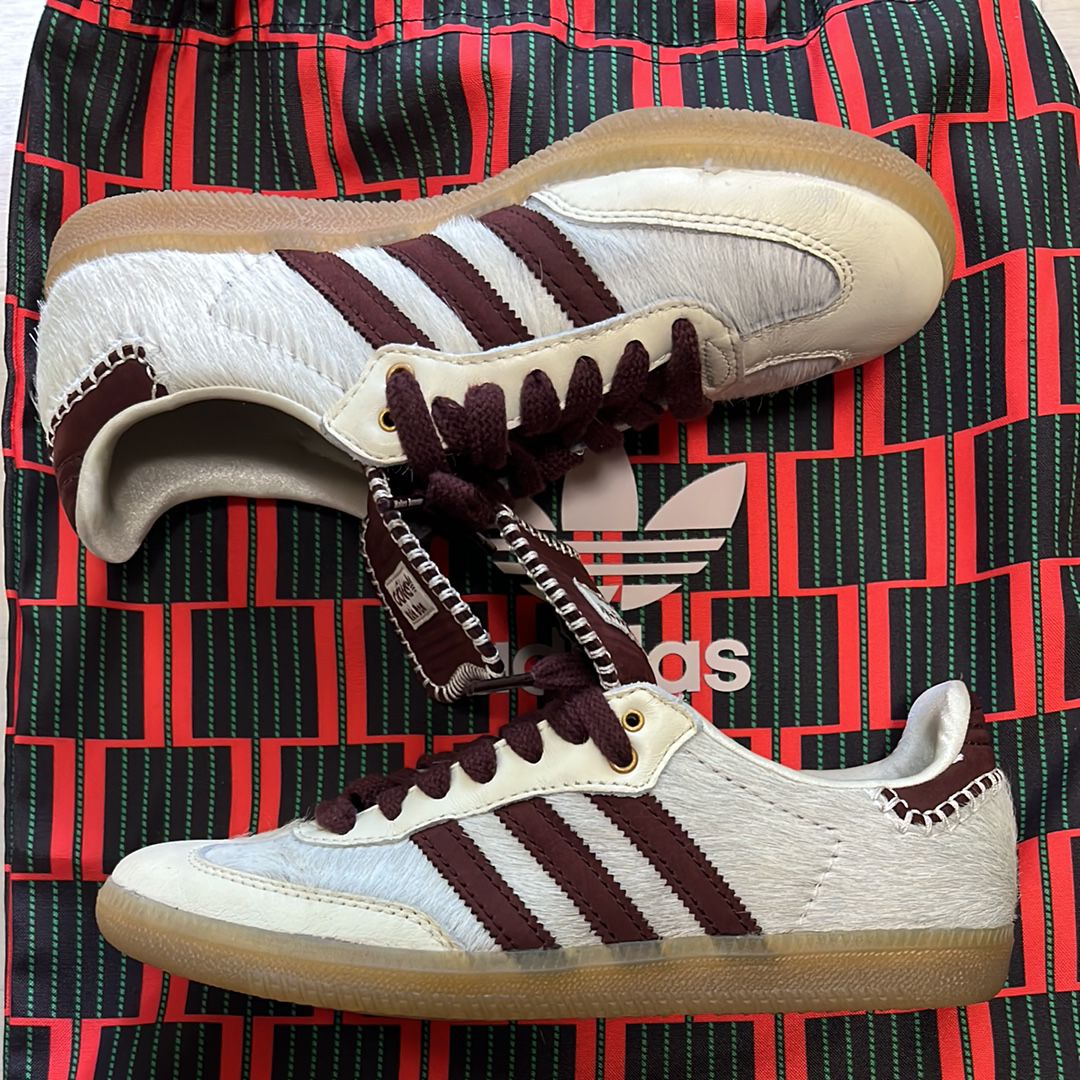 Wales Bonner × adidas Samba Pony Tonal Low "Cream White/Mystery Brown"