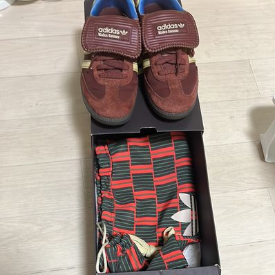 Wales Bonner × adidas Samba Nylon Low "Fox Brown/Sandy Beige/Lucky Blue"