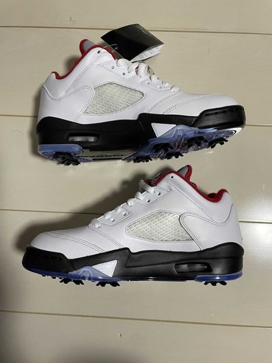 Nike Air Jordan 5 Retro Low Golf "Fire Red/Silver Tongue"