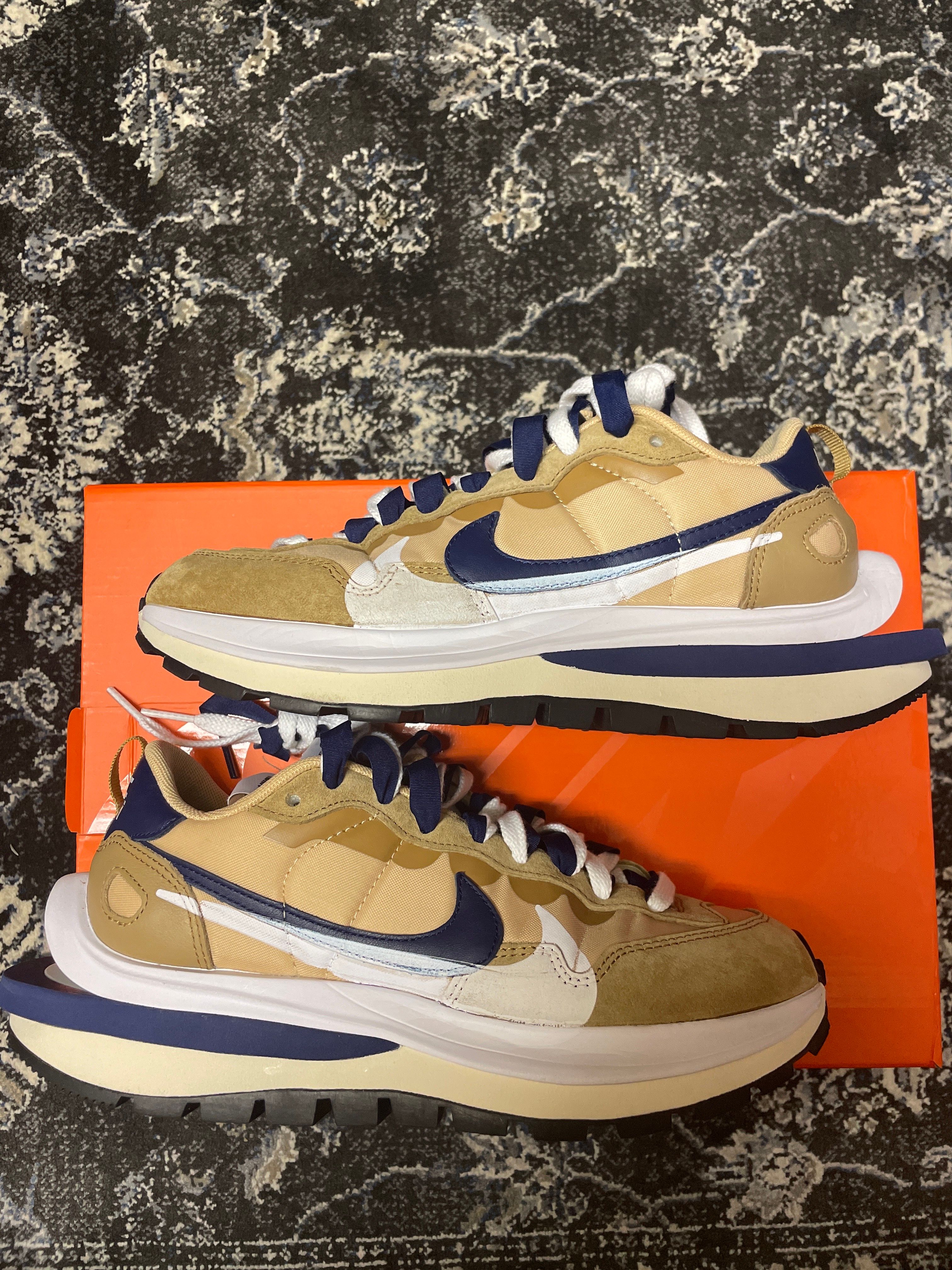 Sacai × Nike Vapor Waffle "Sesame And Blue Void"