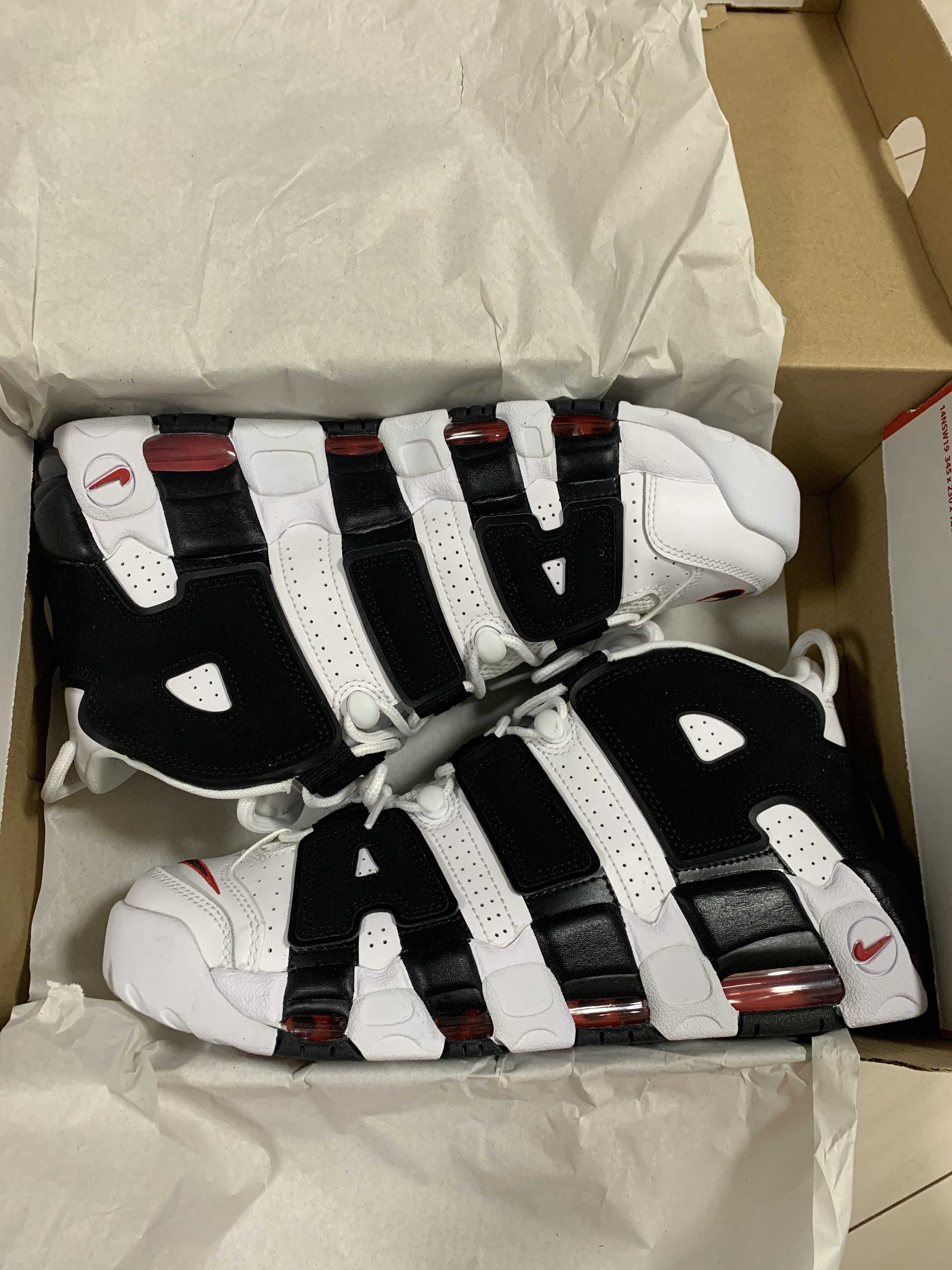 NIKE AIR MORE UPTEMPO "WHITE/BLACK/UNIVERSITY RED"(2020)