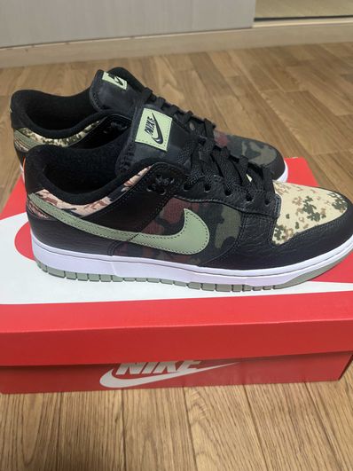 NIKE DUNK LOW SE "BLACK MULTI CAMO"