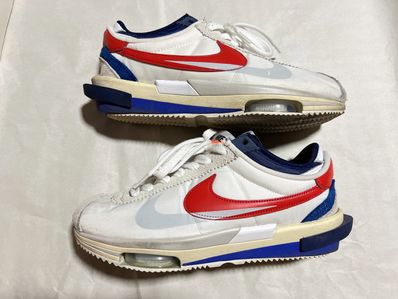 sacai × Nike Zoom Cortez "White and University Red"