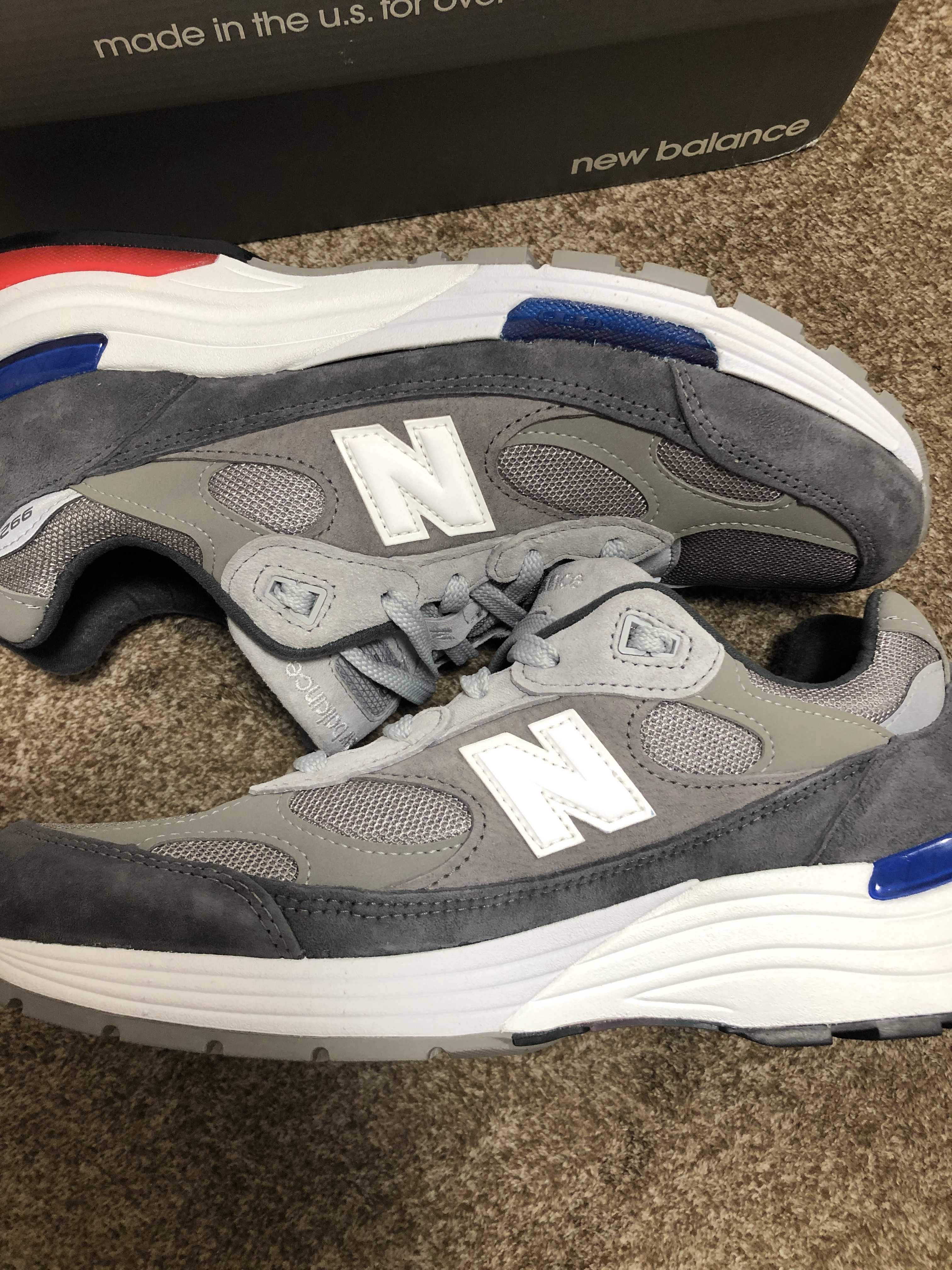 New Balance 992 "GRAY/BLUE/RED"
