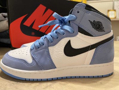 Nike GS Air Jordan 1 High "White/University Blue/Black"