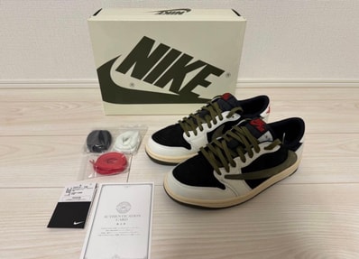 Travis Scott × Nike Women's Air Jordan 1 Low OG "Medium Olive"