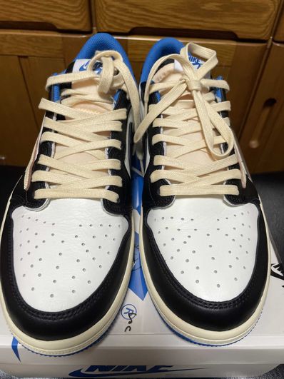 Travis Scott × fragment design × Nike Air Jordan 1 Low OG SP "Military Blue"