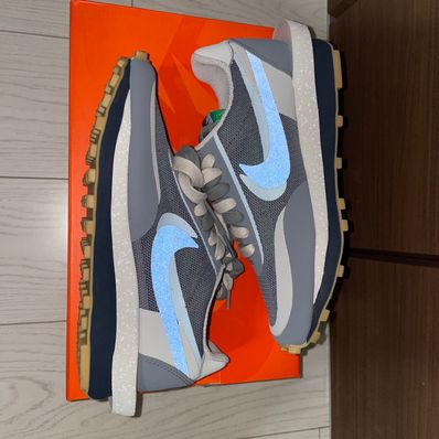 CLOT × Sacai × Nike LD Waffle "Grey Obsidian/Cool Grey"