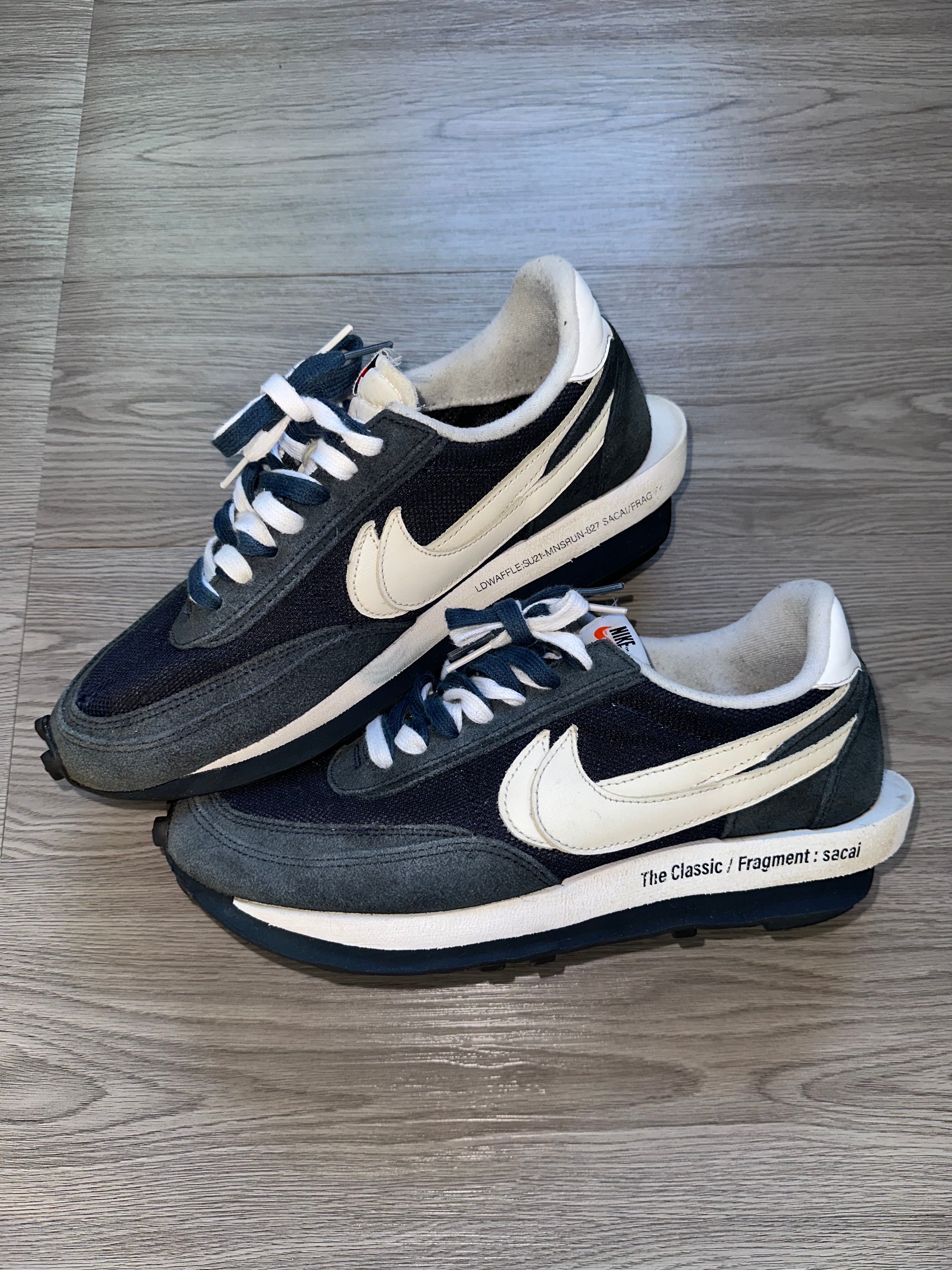 fragment design × sacai × Nike LD Waffle "Blackended Blue"