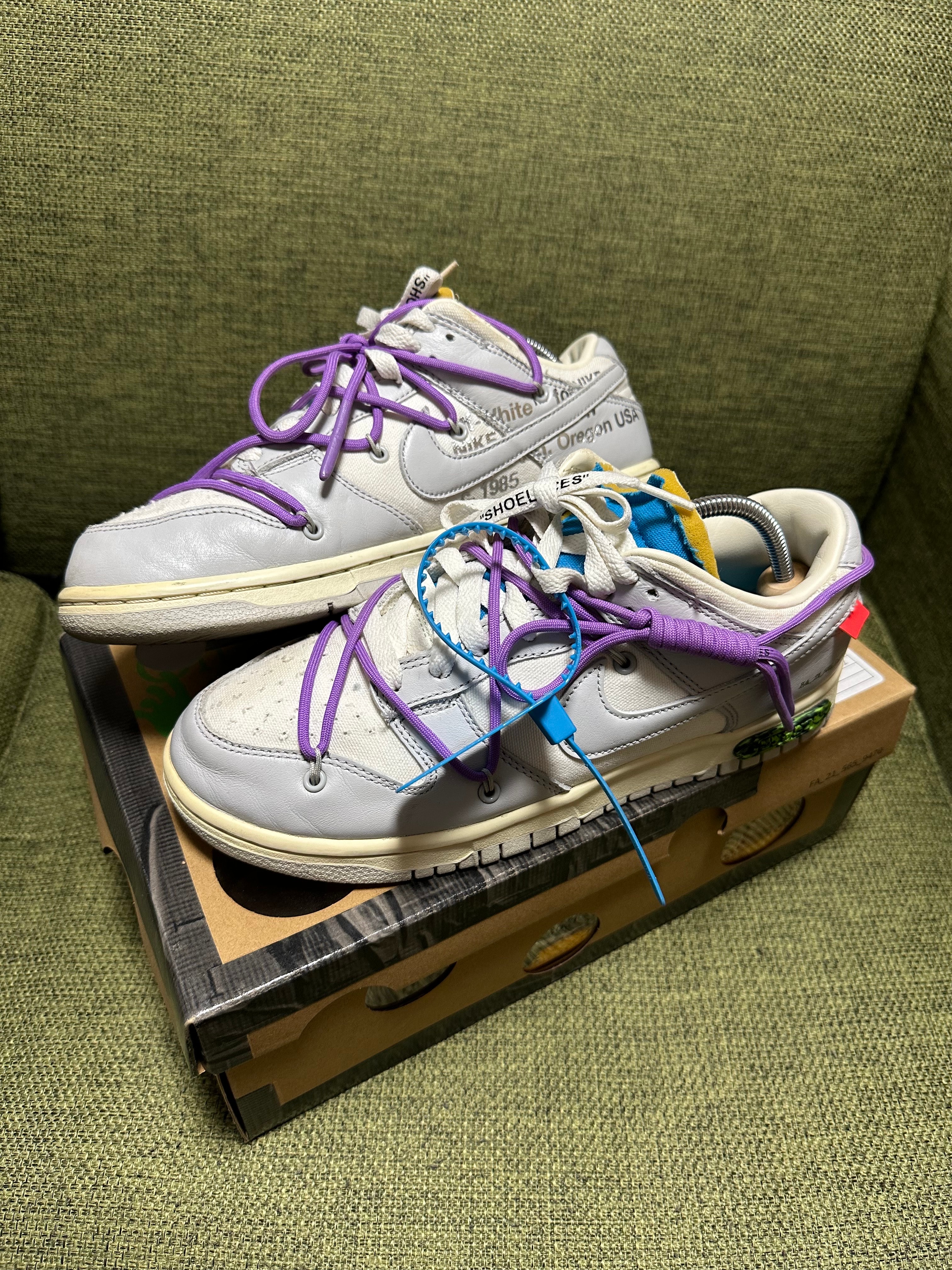 Off-White × Nike Dunk Low "Sail/Neutral Gray"